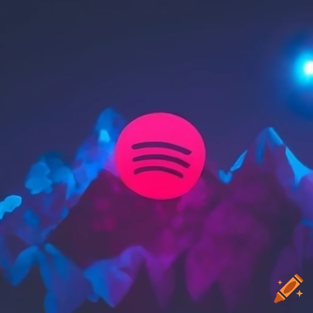 Purple spotify logo on Craiyon