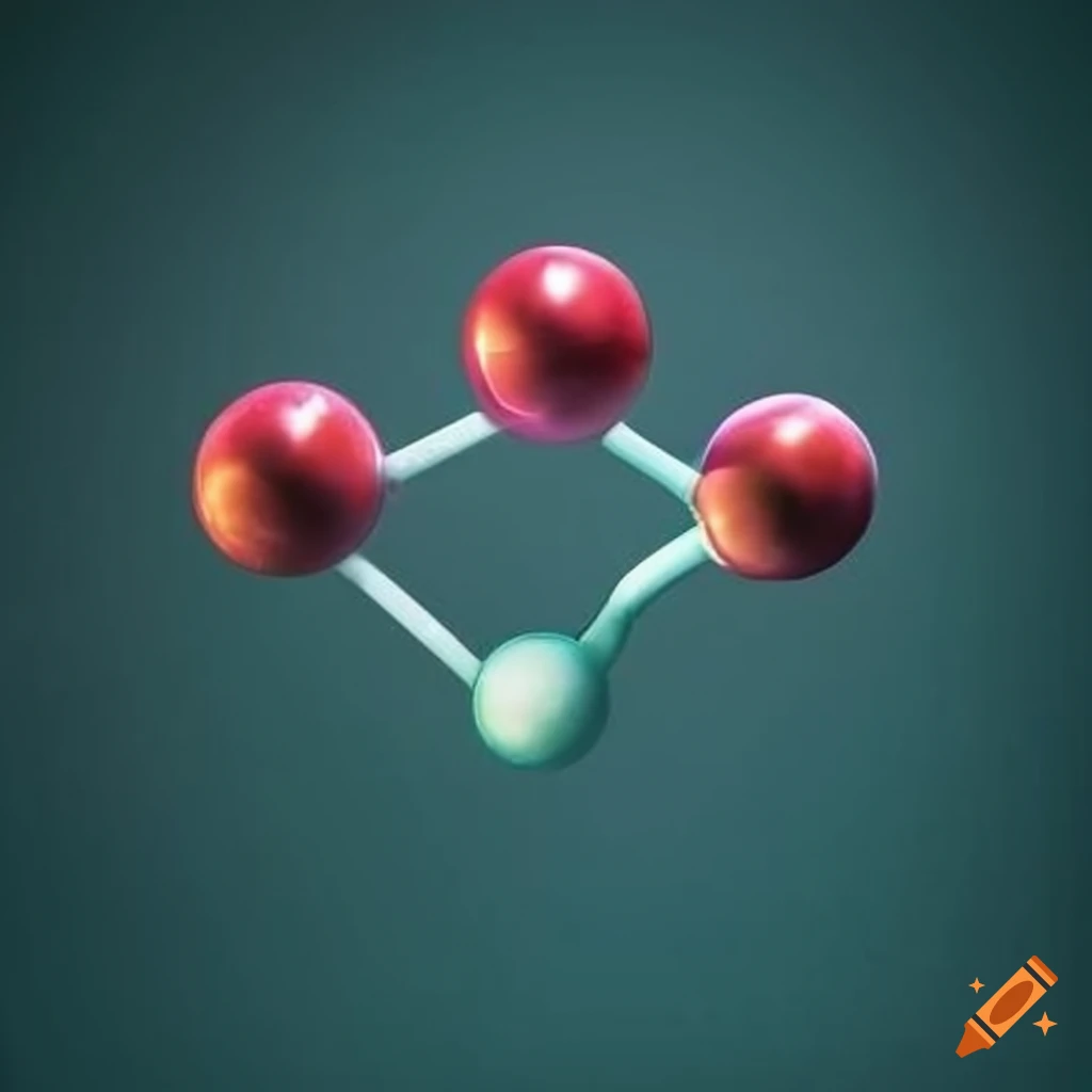 oxygen molecule diagram 3d