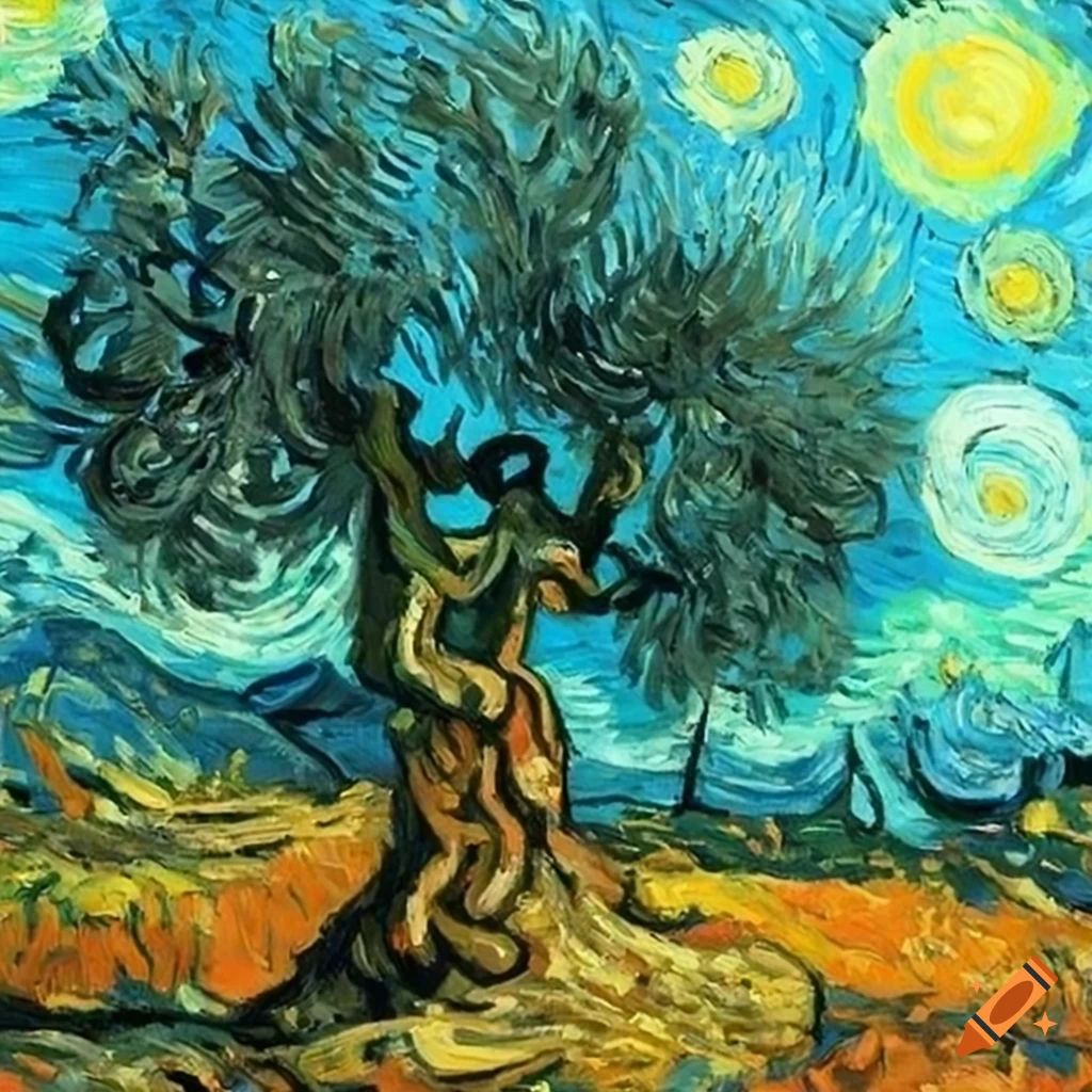 Olive trees van gogh on Craiyon