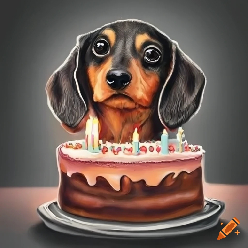 Dachshund cupcake dog cake | Dog birthday cake, Dachshund birthday, Dachshund  cake