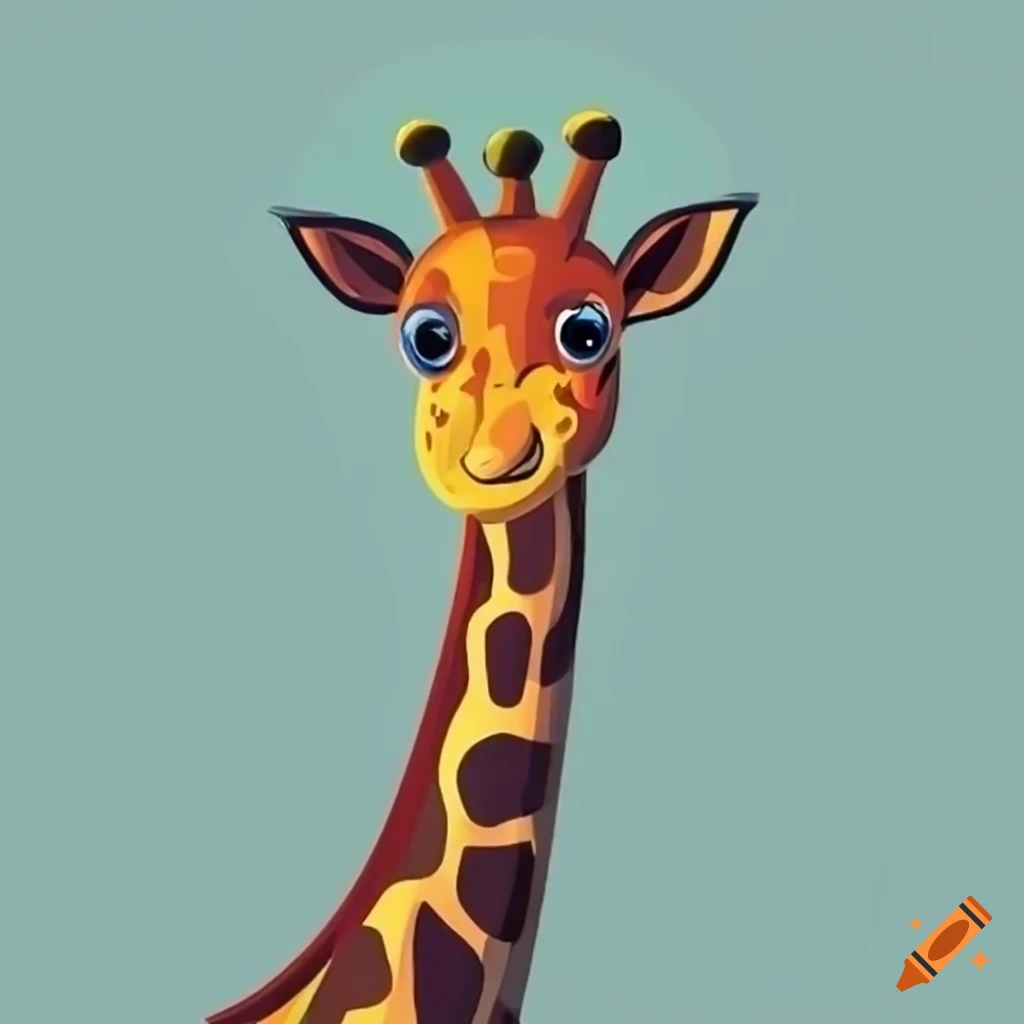 colourful giraffe cartoon