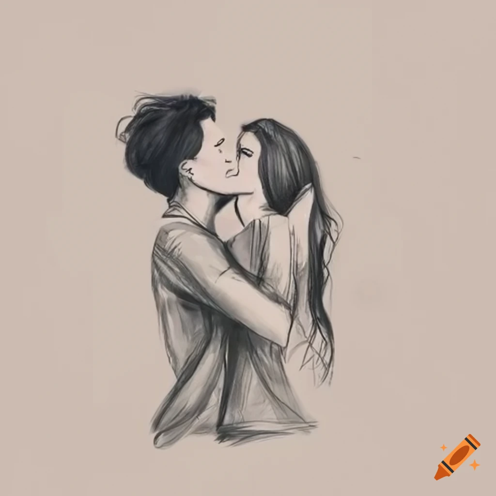 How to Draw Couple Kissing