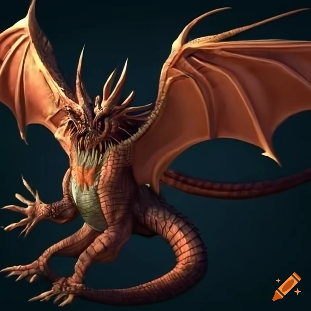 3d dragon on Craiyon