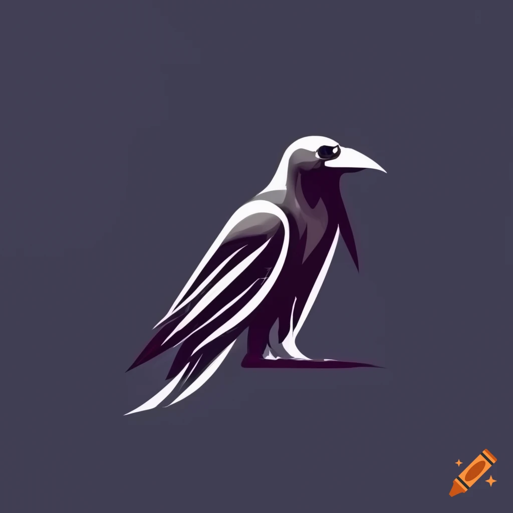 Crow logo color bird Royalty Free Vector Image