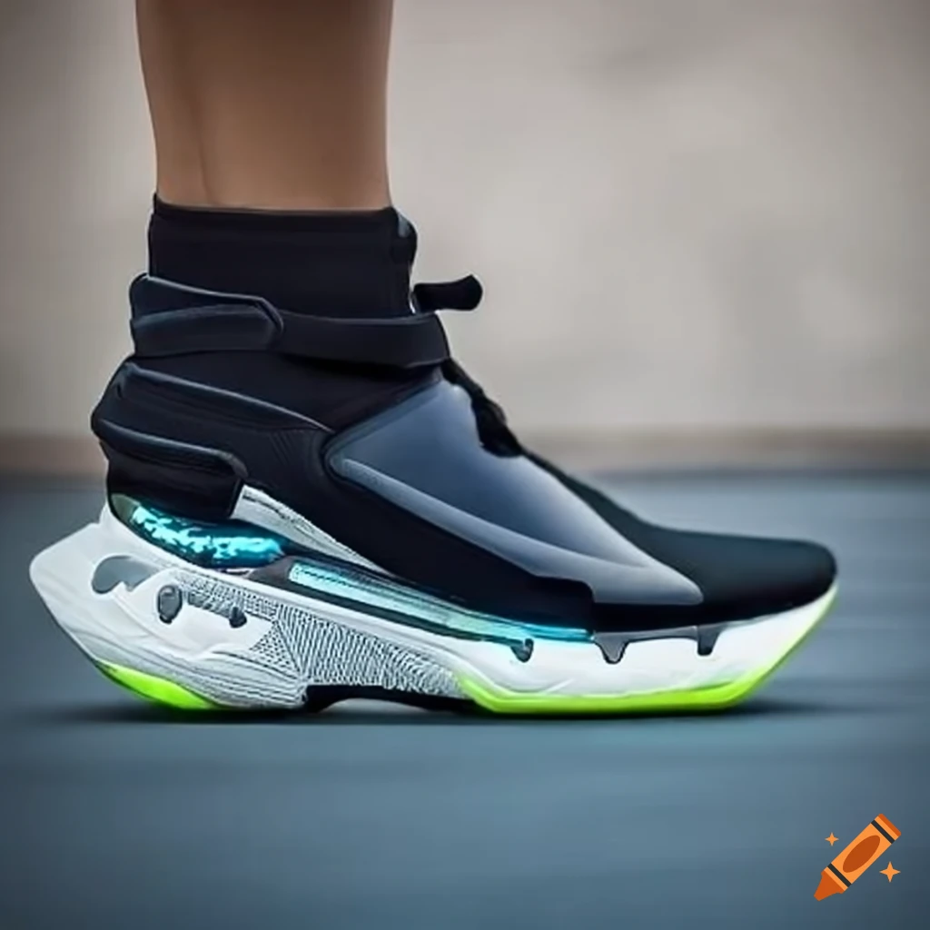 Futuristic Sneakers with High-Tech Features and Bold Design.AI Stock  Illustration - Illustration of accessory, give: 268833489