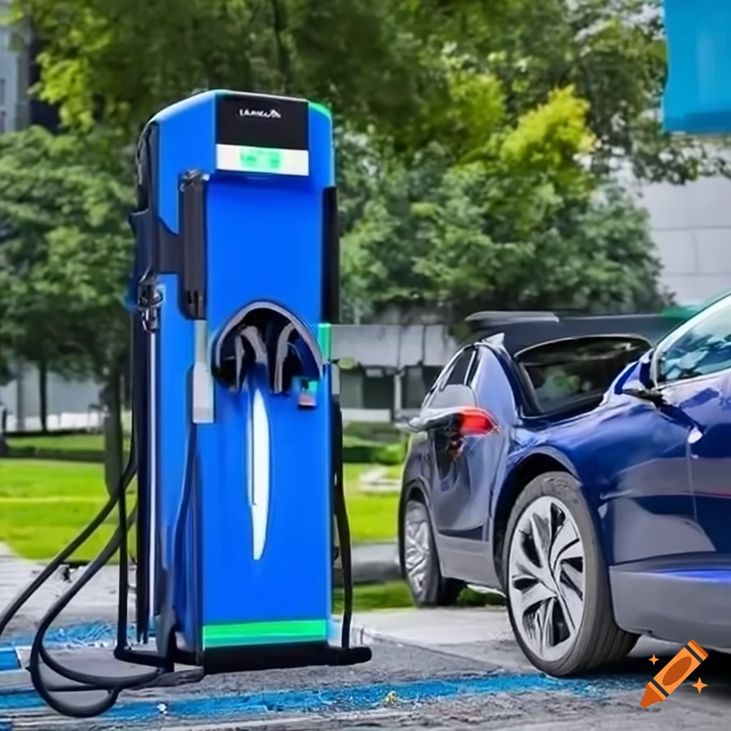 Electric Vehicle Charging Station Blue electric-vehicle-charging-station-blue