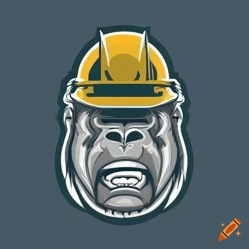 A gorilla logo wearing a hard hat