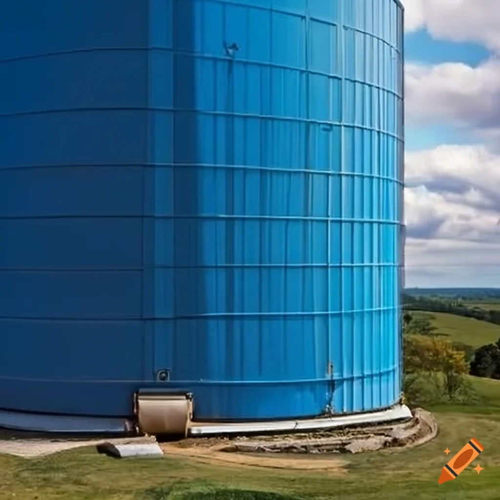 Horizontal polyethylene water storage tank