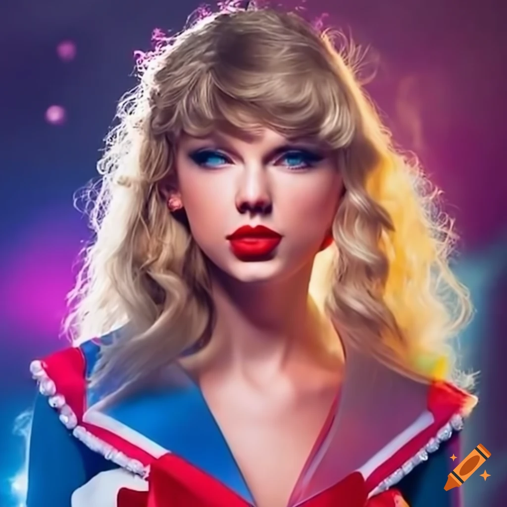 Taylor swift dressed as sailor moon on Craiyon