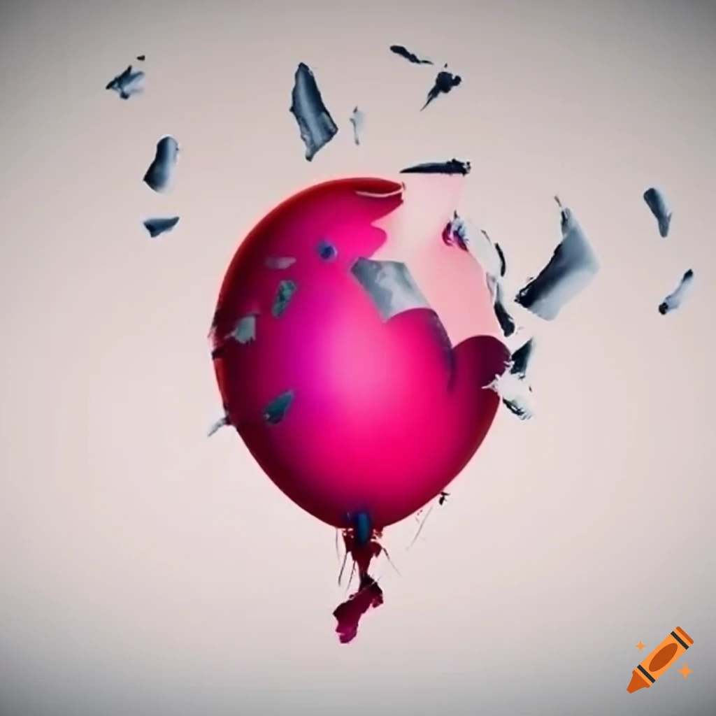 Punctured torn balloon on Craiyon