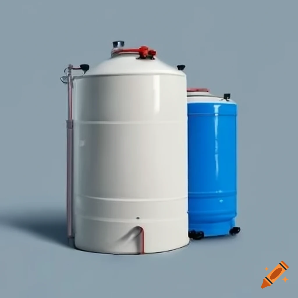 Horizontal polyethylene water storage tank on Craiyon