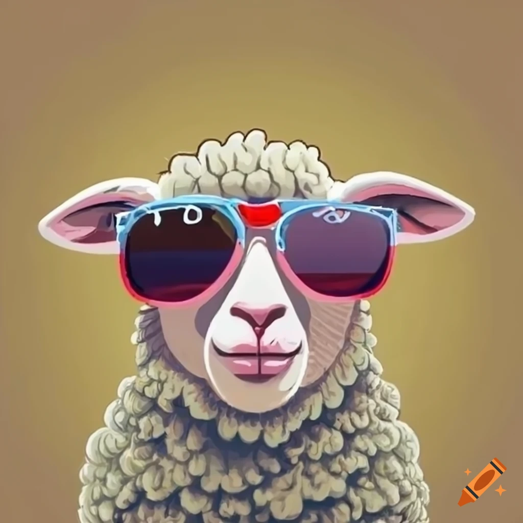 Sheep with sunglasses
