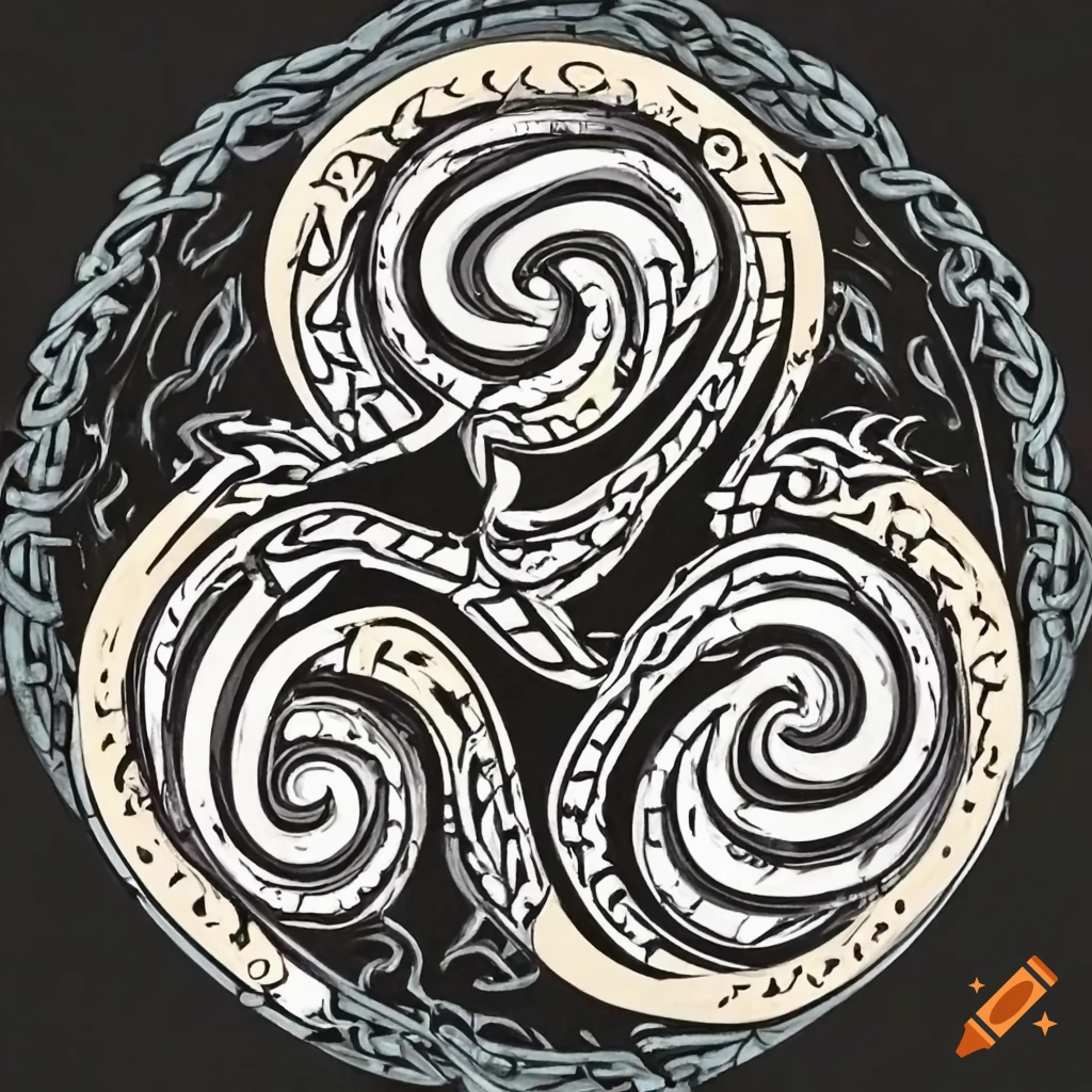 Colorado Celtic Triskelion Spiral Knotwork Dragon Tattoo Warrior Skull  Figurine