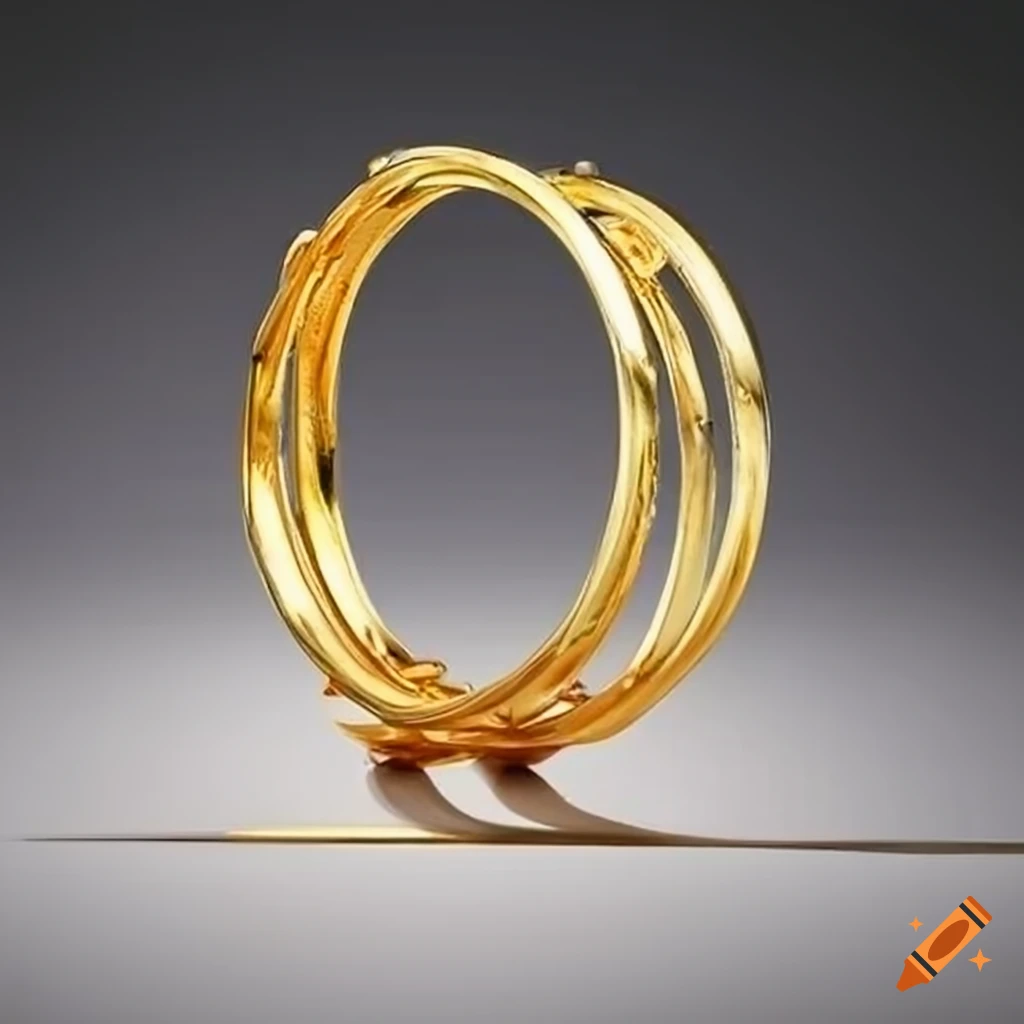 A high definition gold bangle on Craiyon