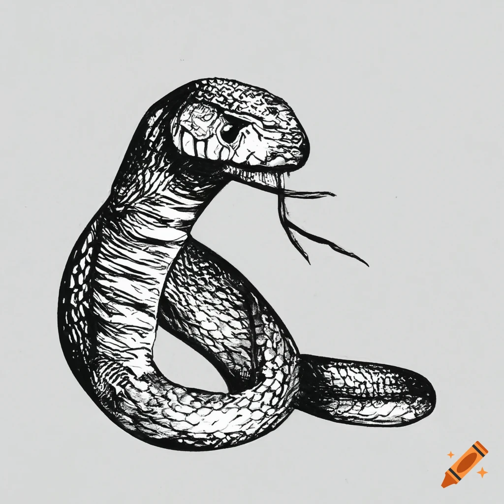 how to draw a realistic snake