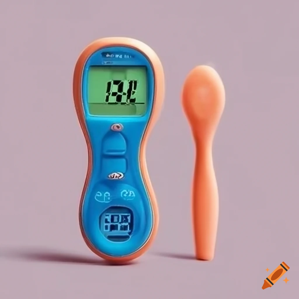 Small multi digital thermometer with a rounded and short tip with  lollipop-shaped tip for easy readings