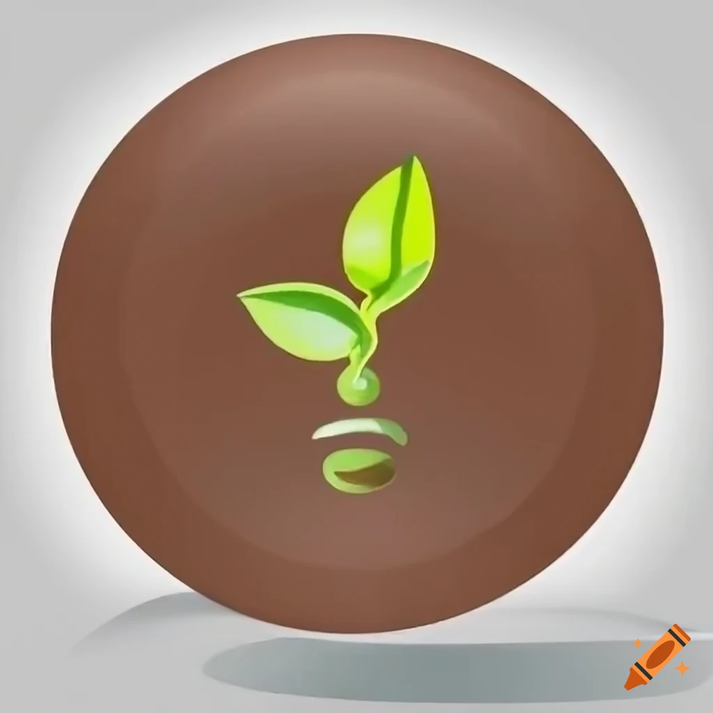 Coffee bean with sprouting java badge on Craiyon