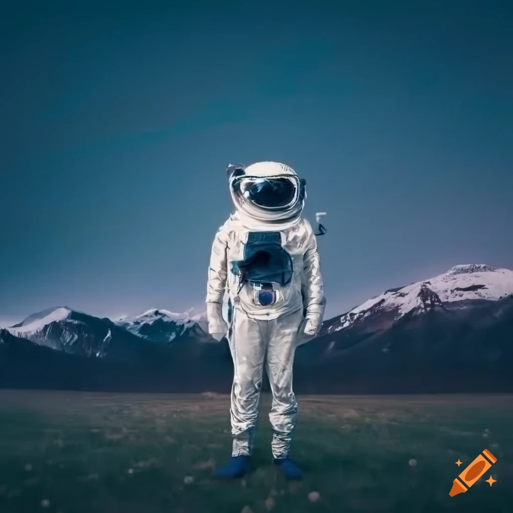 astronaut helmet space mountain