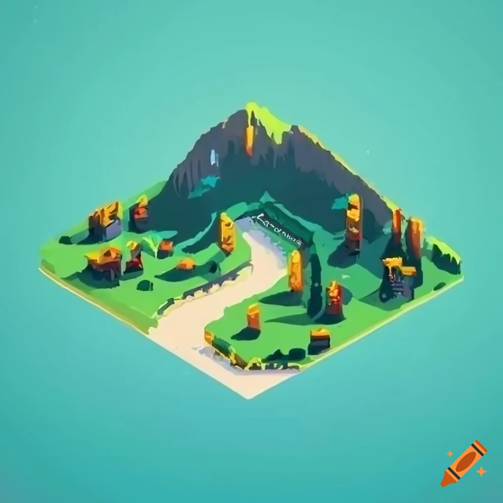 Trekking App Walking Mountain Landscape Roads Immersive Illustration Trekking app walking mountain landscape roads immersive illustration