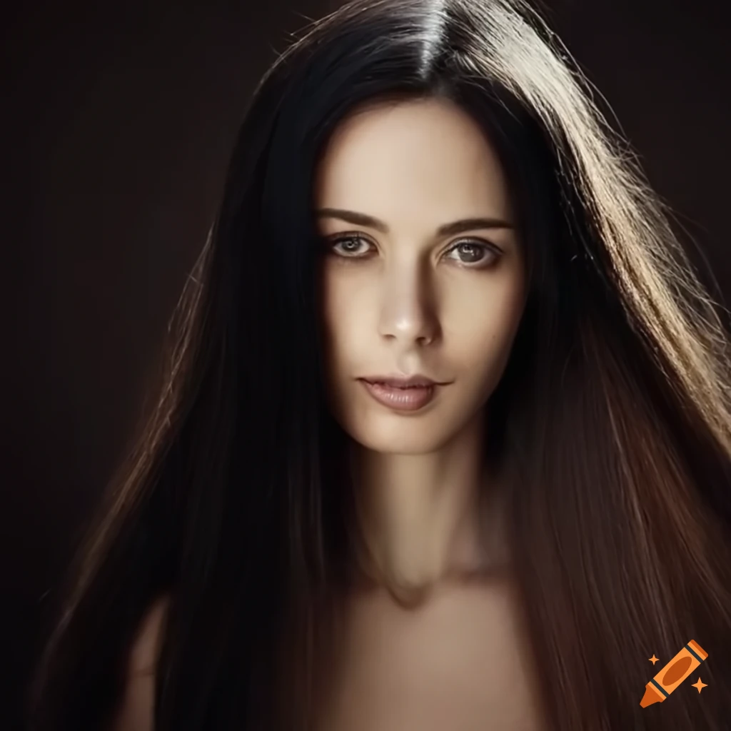 Beautiful woman with upturned black hair - Stock Illustration  [105722653] - PIXTA