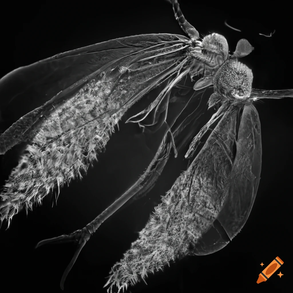 Many insect hairy wings raster electron microscope photo hires ...