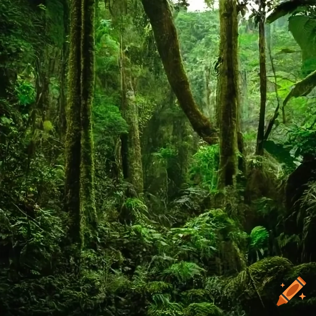 Costa rica rain forest green on Craiyon