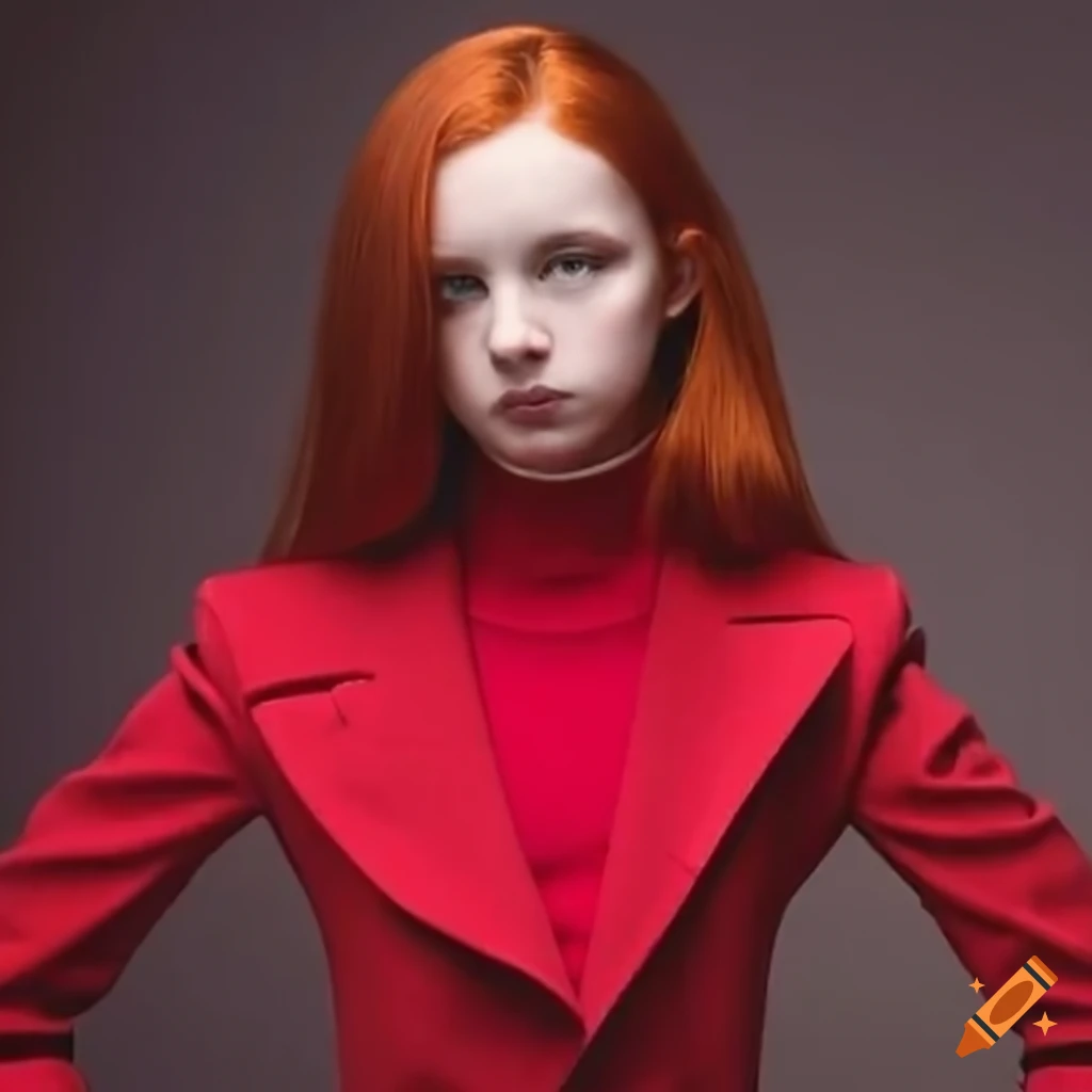 balenciaga woman in red