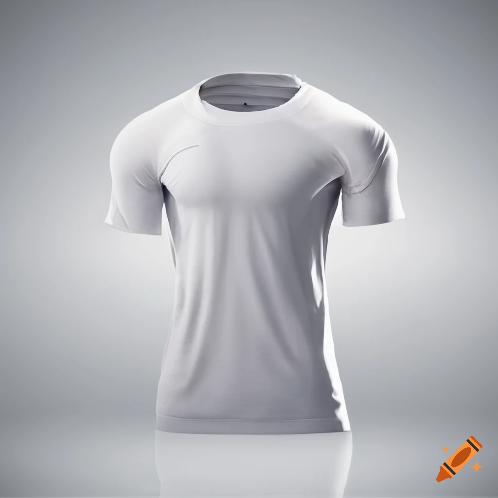 White sports shirt front and back