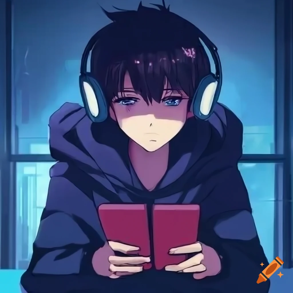 Anime listening music