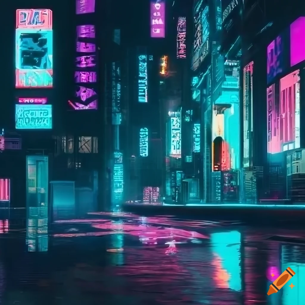 Cyberpunk Street Background