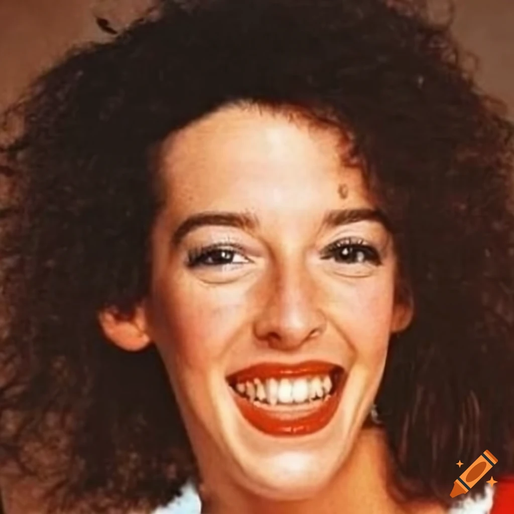vanessa lengies poster, 1980s, 1980s hairstyle, upbeat, laugh