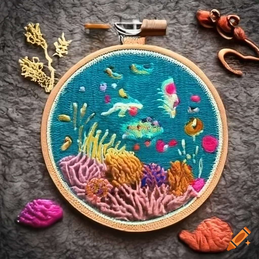 Hand Embroidery, Light-Up Angler Fish Embroidery