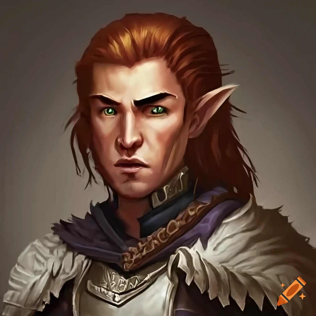 Strong half elf male paladin, dungeons and dragons, 4k resolution