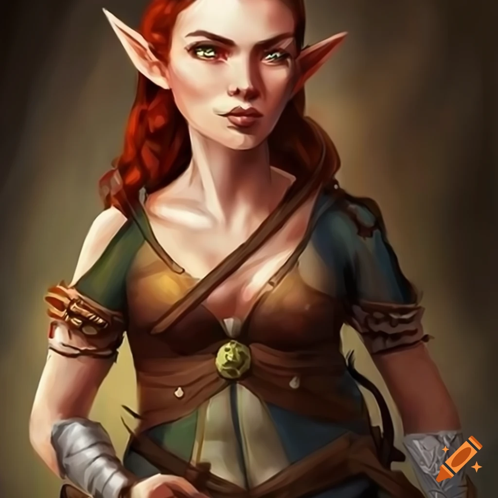 female-half-elf-on-craiyon
