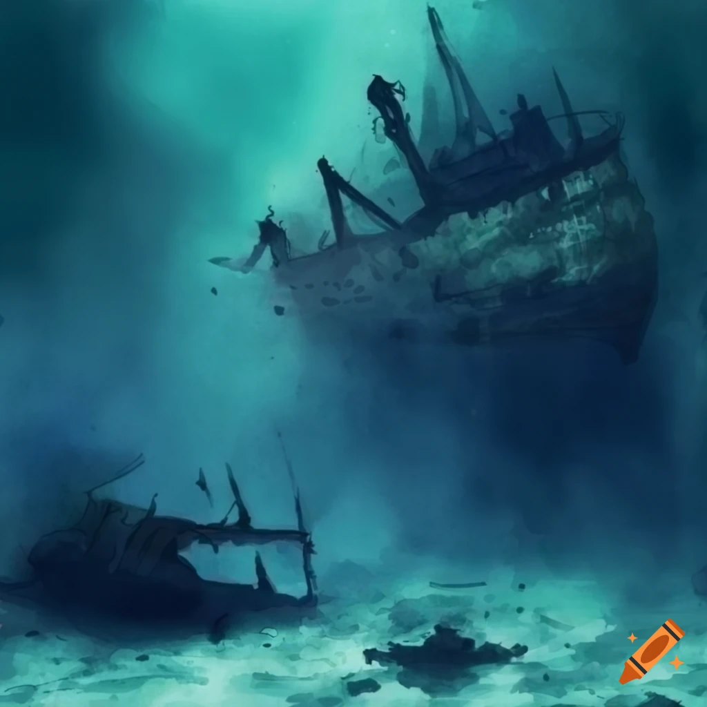 sinking pirate ship wallpaper