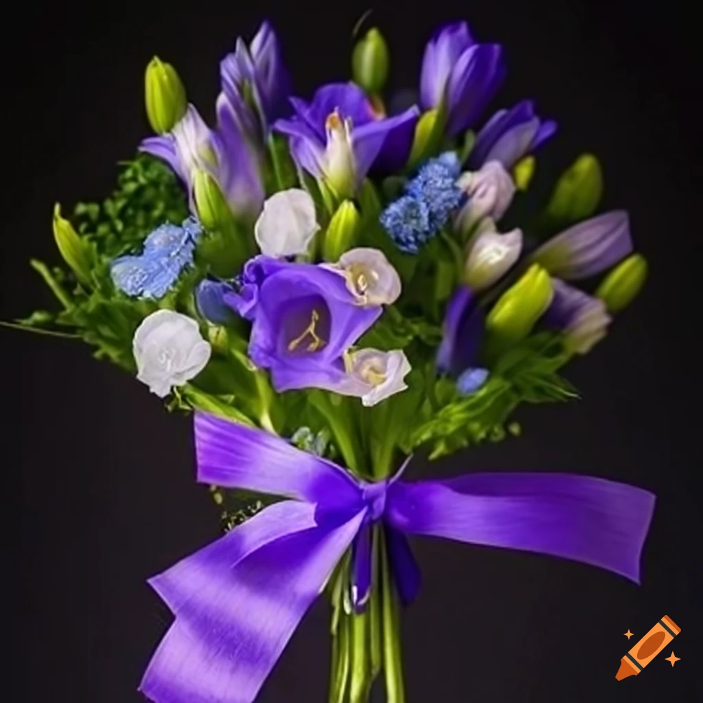 Bouquet of Cornflowers and Lisianthus