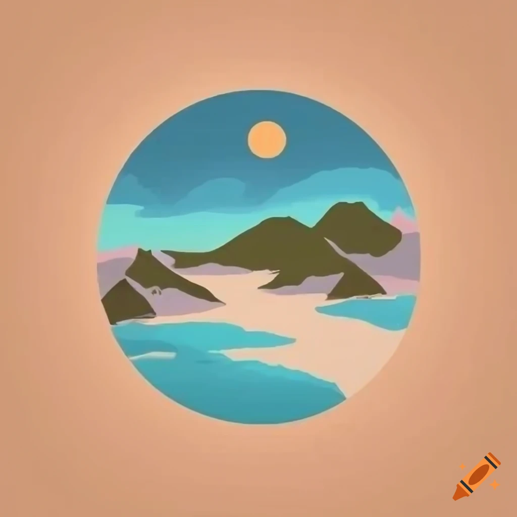 Create A Logo For A Tourist Trekking App Mountains In Boho Logo Style Create a logo for a tourist trekking app mountains in boho logo style