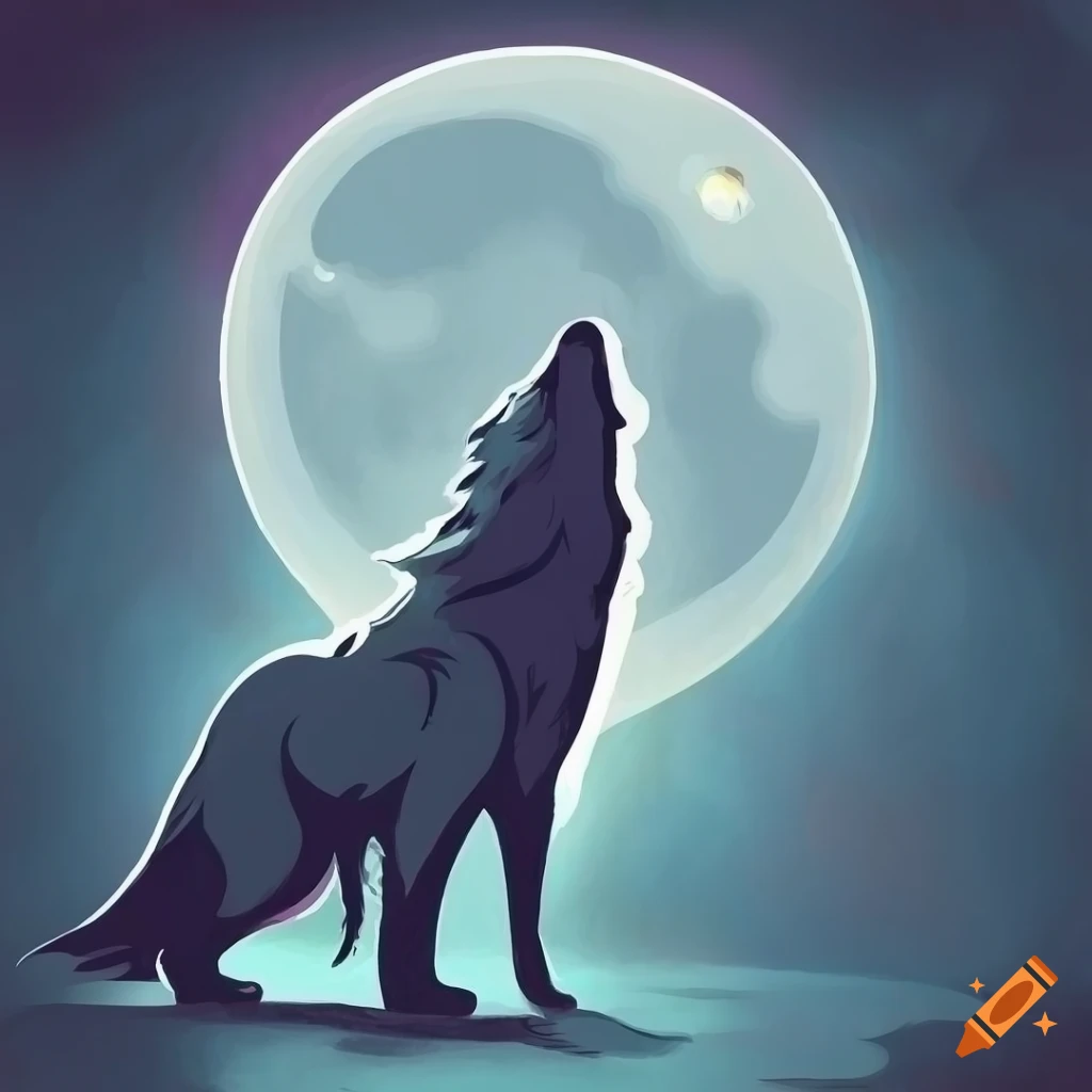 Drawing Dog Arctic Wolf Clip Art - Wolf Howling Drawing Outline, HD Png  Download - vhv