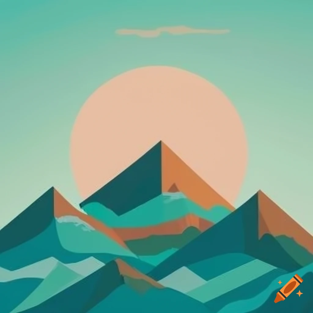 Create a logo for a tourist trekking app. mountains in boho logo style ...
