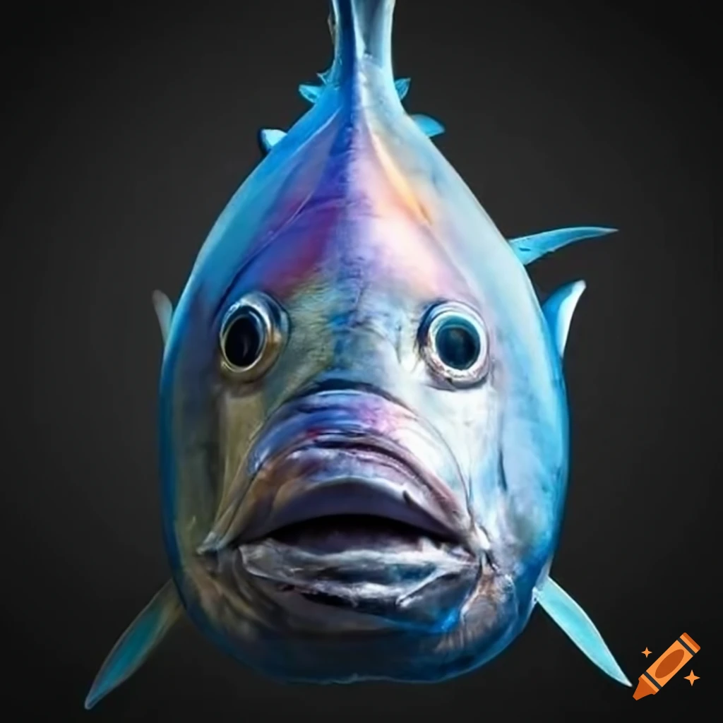 Front View Of A Tuna Fish Face On Craiyon