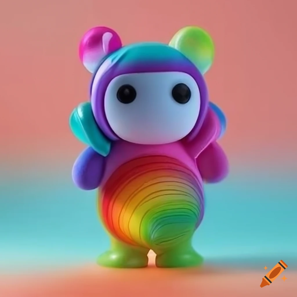 Rainbow vinyl toy on Craiyon