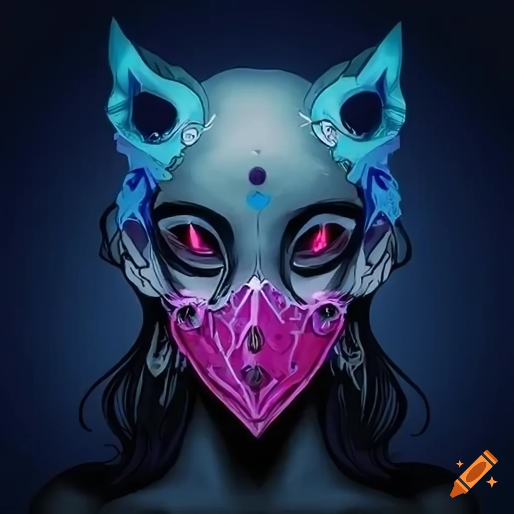 Anime boy wearing a mask template Royalty Free Vector Image