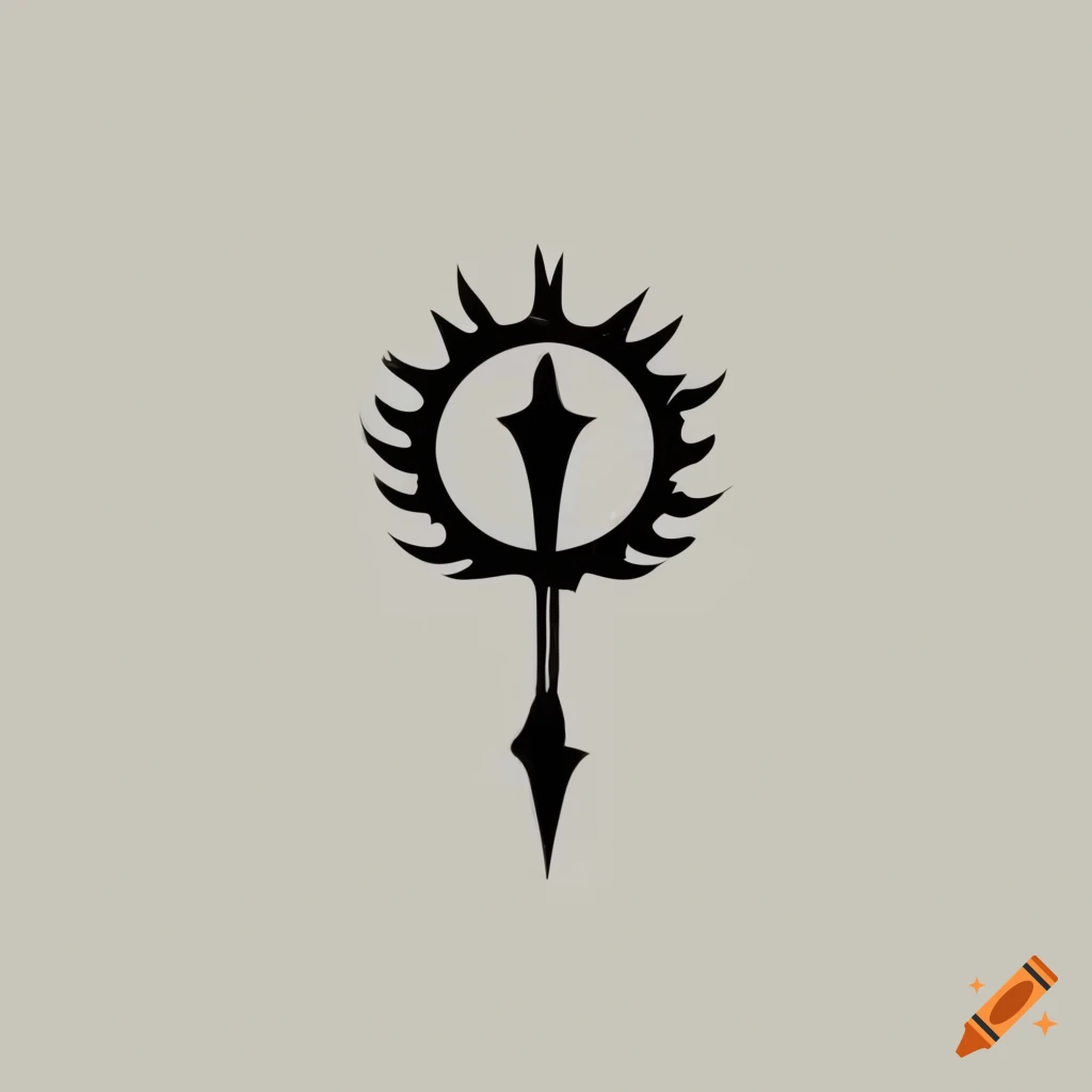 Guild logo, simple logo, simple background, dark souls like, bloodborne logo