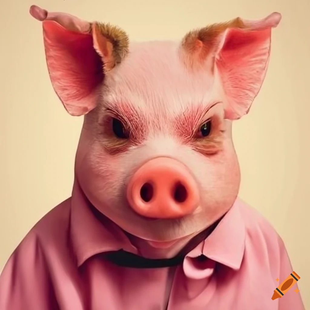 A pig in a costume on Craiyon