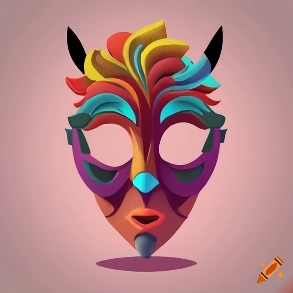 Stylized mask design on Craiyon