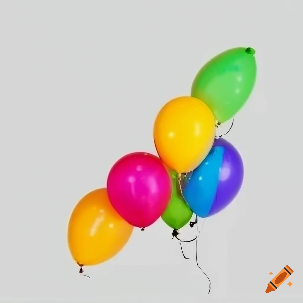 Party balloon from a top down perspective against a white background