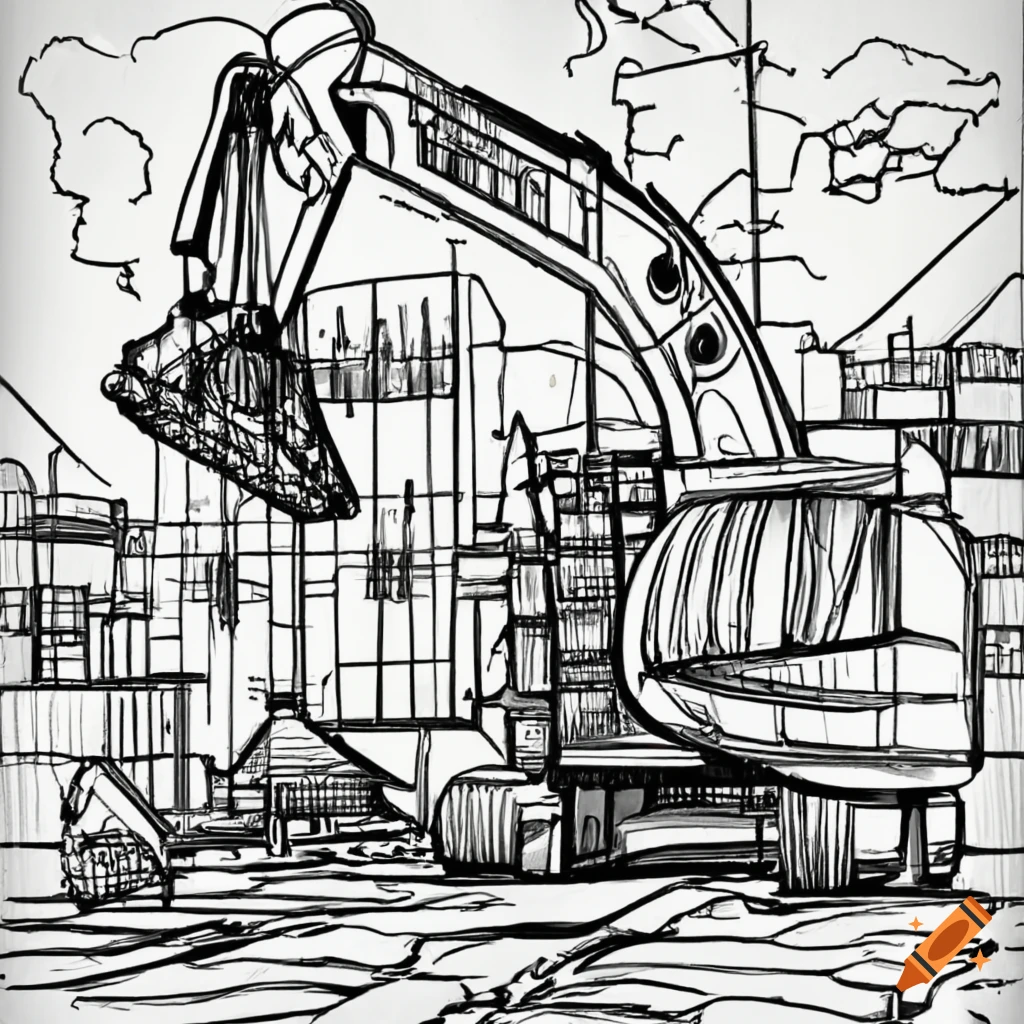 Construction Site Coloring Pages