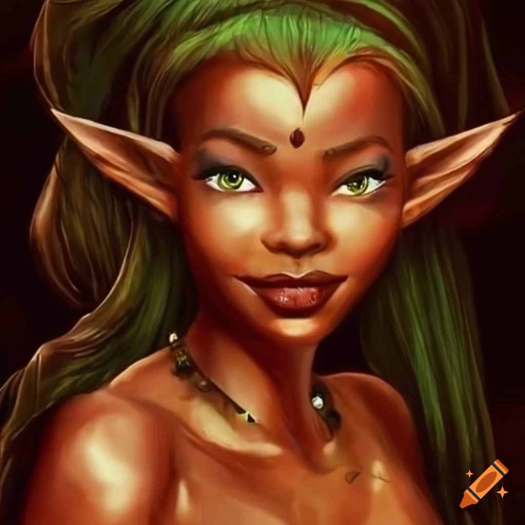 Beautiful african elf woman from elfquest