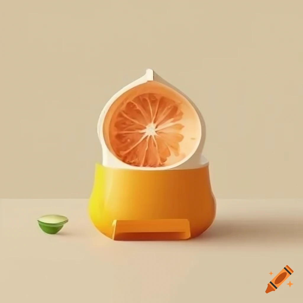 Isometric minimalist citrus juicer on Craiyon
