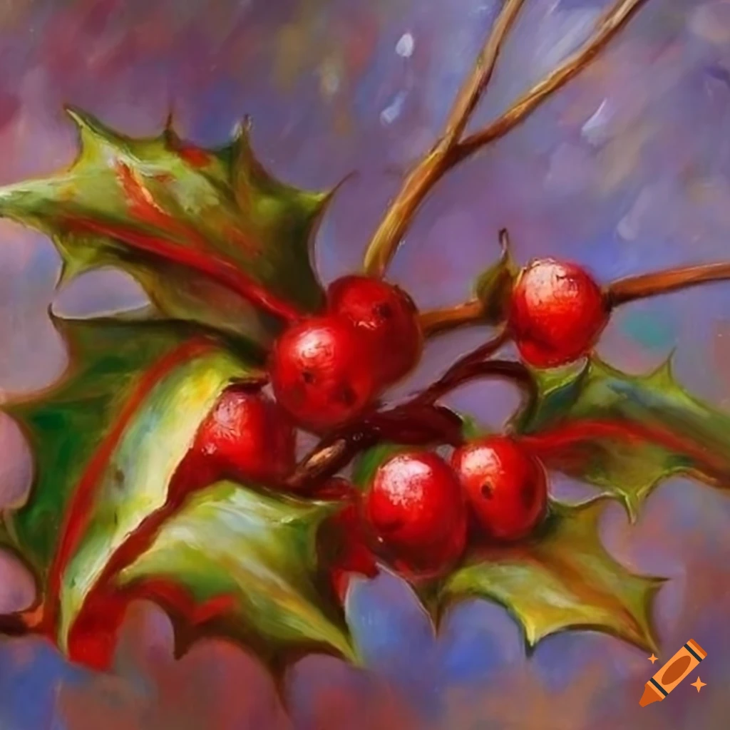Beautiful Christmas colors - Holly mask -  painting-supplies…